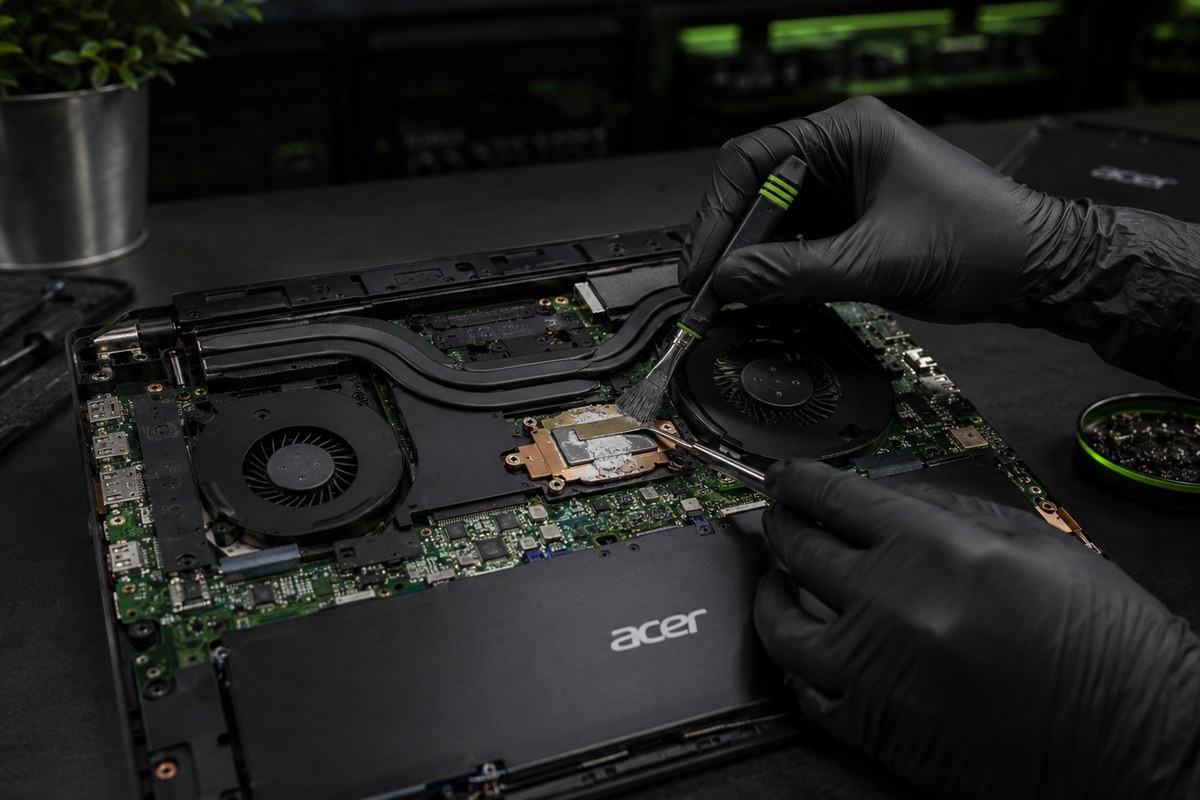 Обслуживание охлаждения ноутбука Acer
